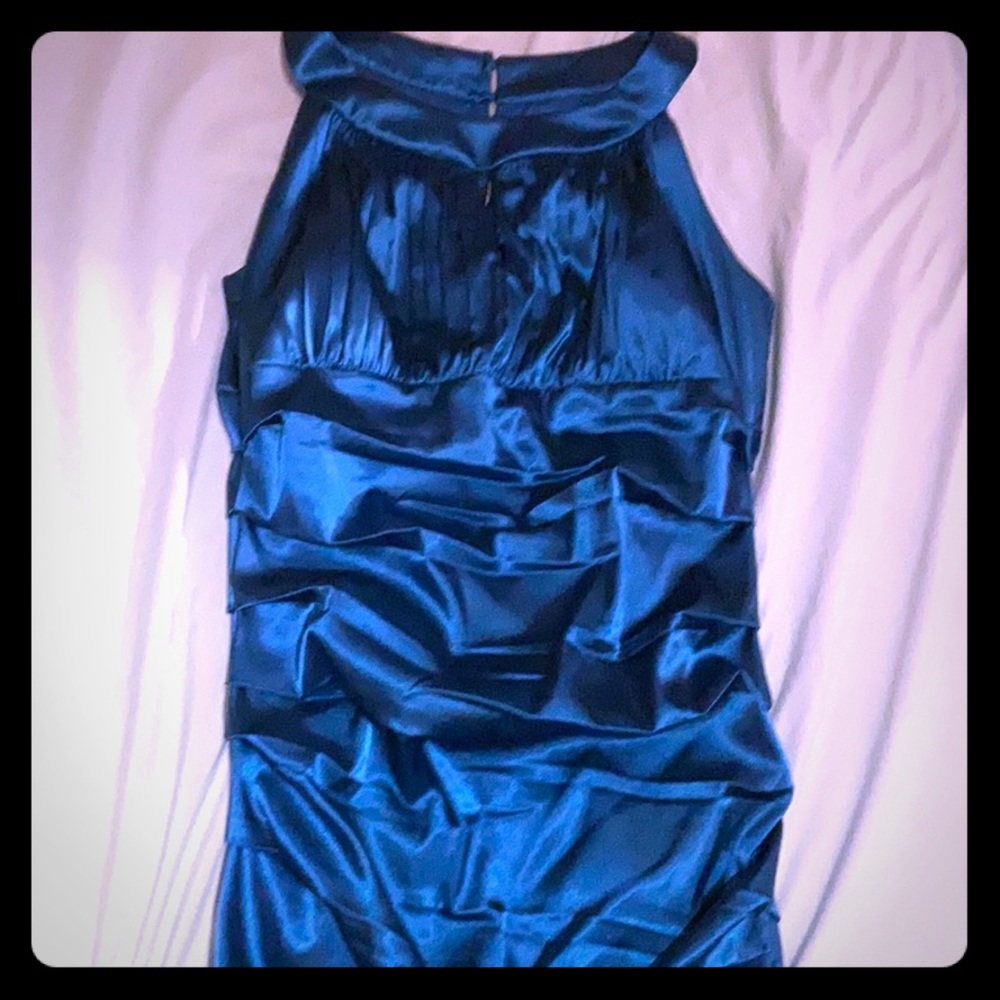 Cocktail Dress, turquoise, flattering fit